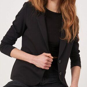 REPEAT Womens Sweatshirt Blazer in Black